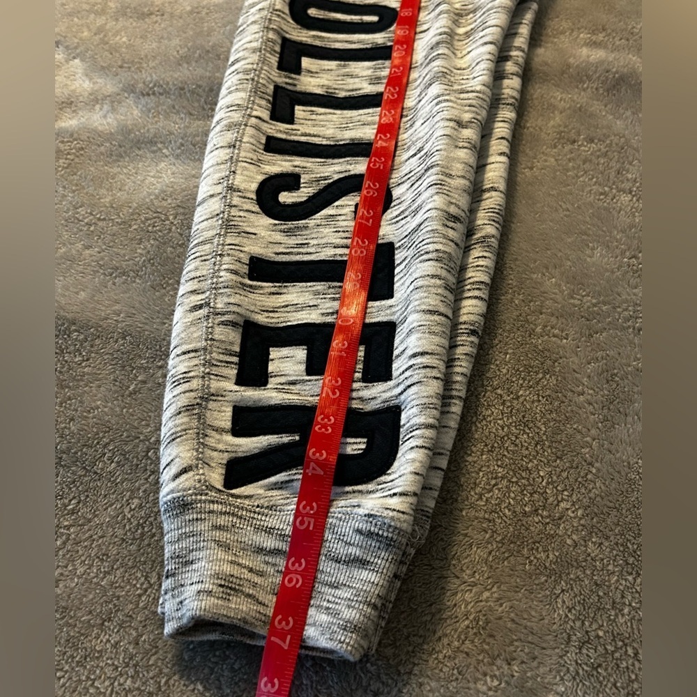 Hollister Gray Logo Joggers S Slim Fit Sweatpants Y2K Athleisure - Picture 8 of 11